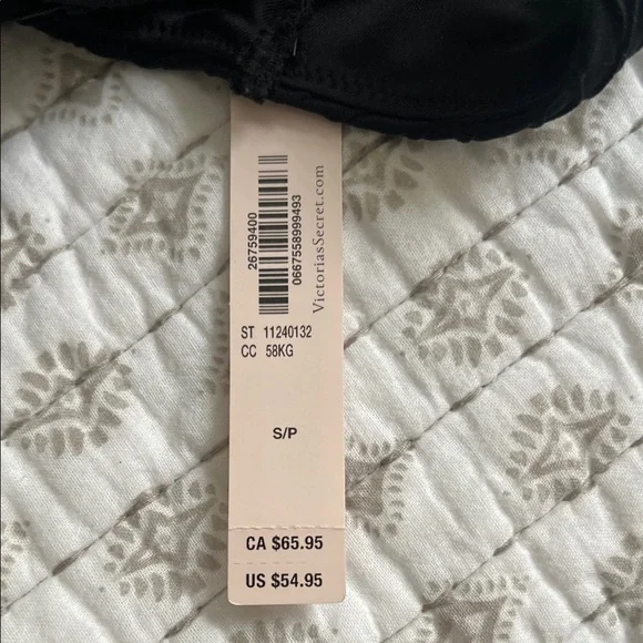 NWT Victoria's Secret Black Textured Cutout One-Piece Swimsuit - Picture 3 of 6